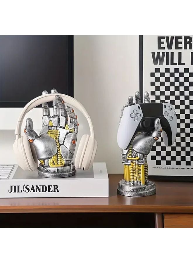 Silvery Gaming Controller Stand Holder Compatible with PS5 PS4 Xbox Switch PC - Image 4